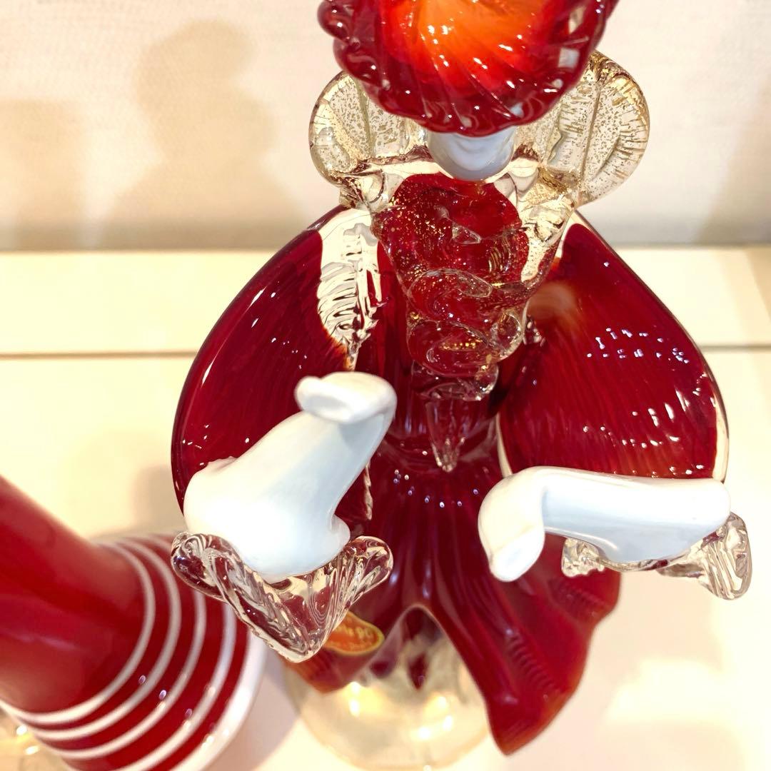 りんご様専用 ベネチアンガラス Murano ガラス ペアフィギュア 赤