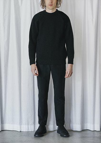 美品】COMOLI BLACK SHEEP別注 ガンパッチニット 黒 M - メルカリ