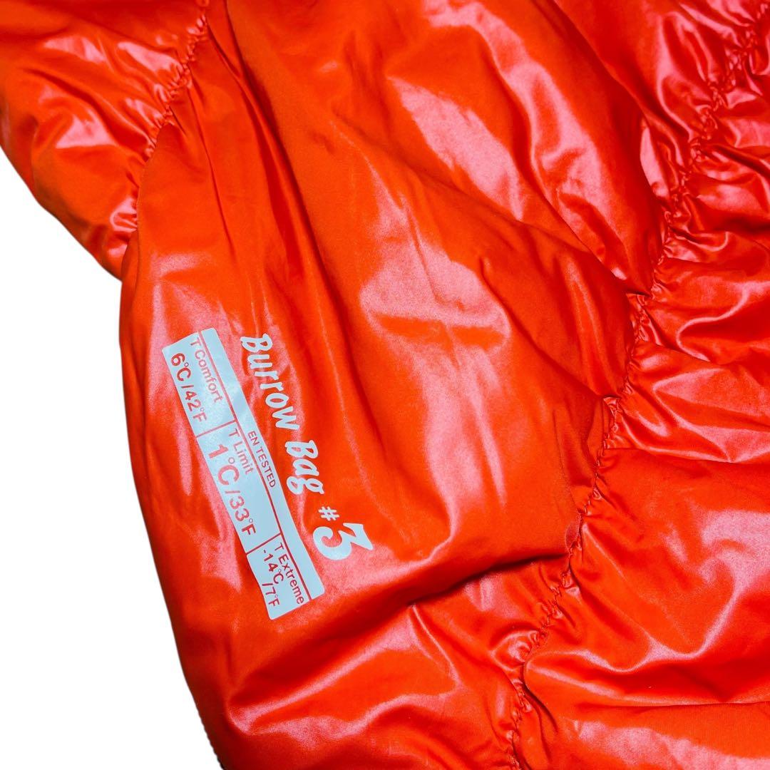 美品】mont-bell バロウバッグ #3 寝袋 オレンジ モンベル