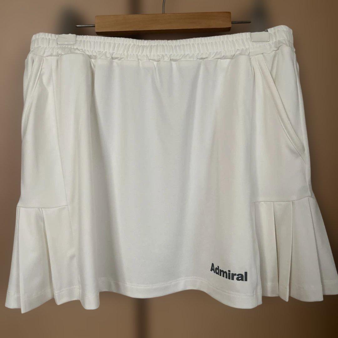 【新品タグ付き 】Admiral テニスウェアプリーツスカート ホワイト レイヤードプレスプリーツスコート ATMU008 – ADMIRAL