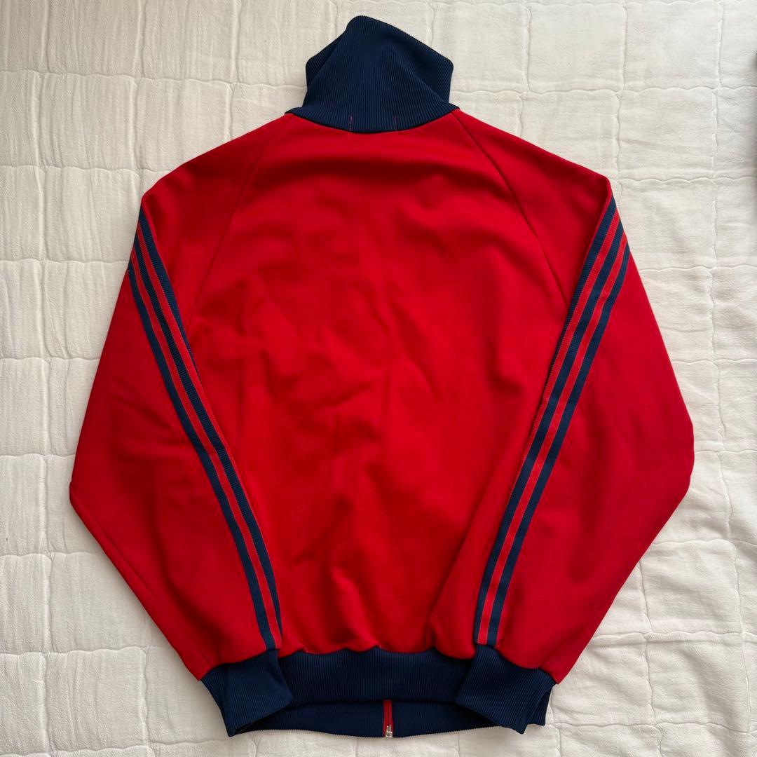 80s adidas トラックジャケット デサント 3号 レッド 値段交渉可