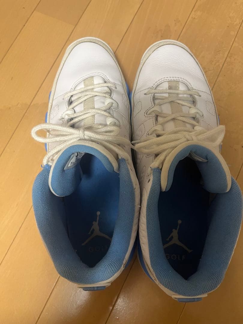 ナイキ　ジョーダン9 28.0cm ゴルフシューズ　ホワイト　ブルー