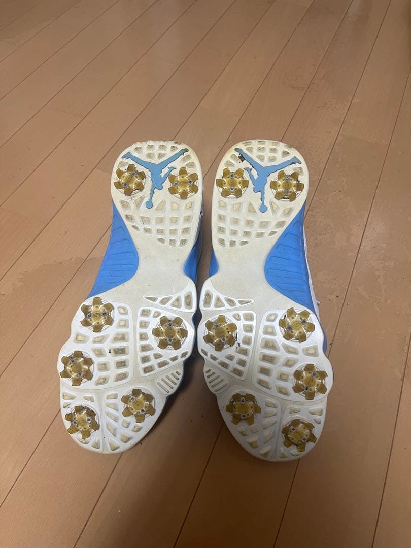 ナイキ　ジョーダン9 28.0cm ゴルフシューズ　ホワイト　ブルー
