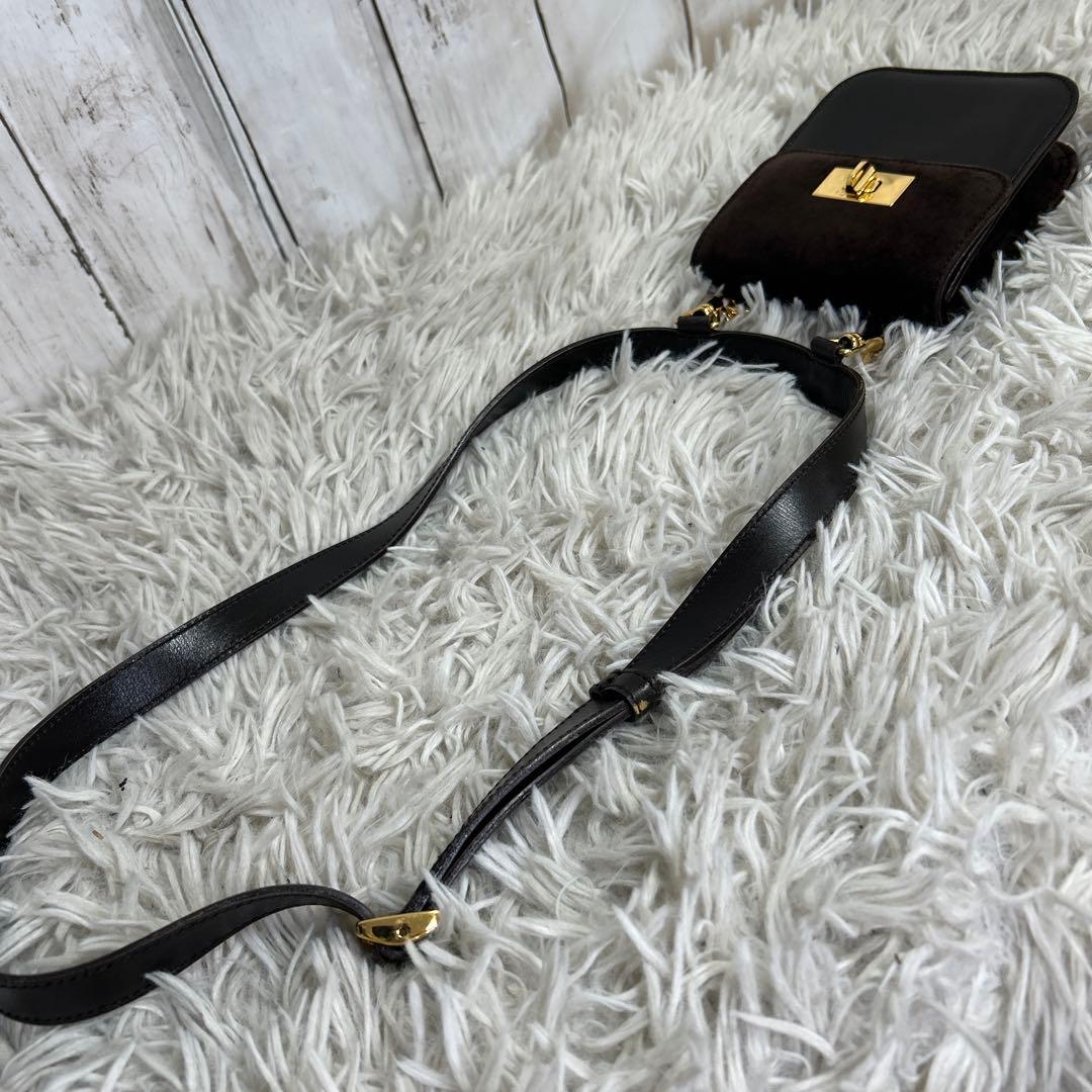 GUCCI ターンロック ウエストポーチ ウエストバッグ レザー スエード