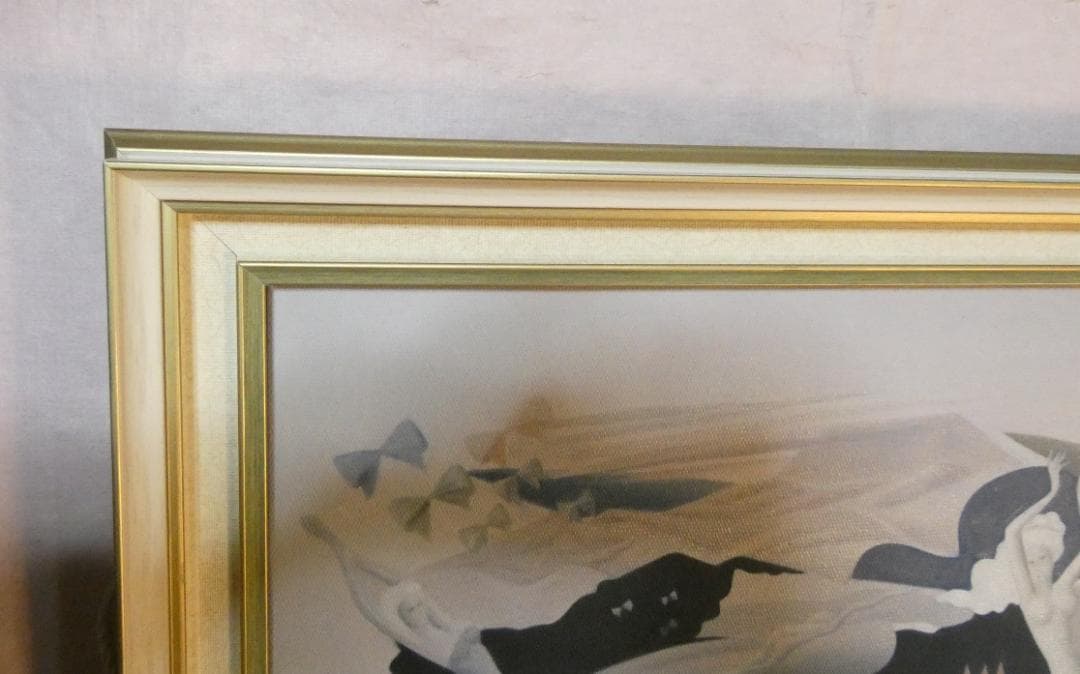 user_2e385f1e様専用 油彩 東郷青児天使の樂園 額装済み 肉筆手描き