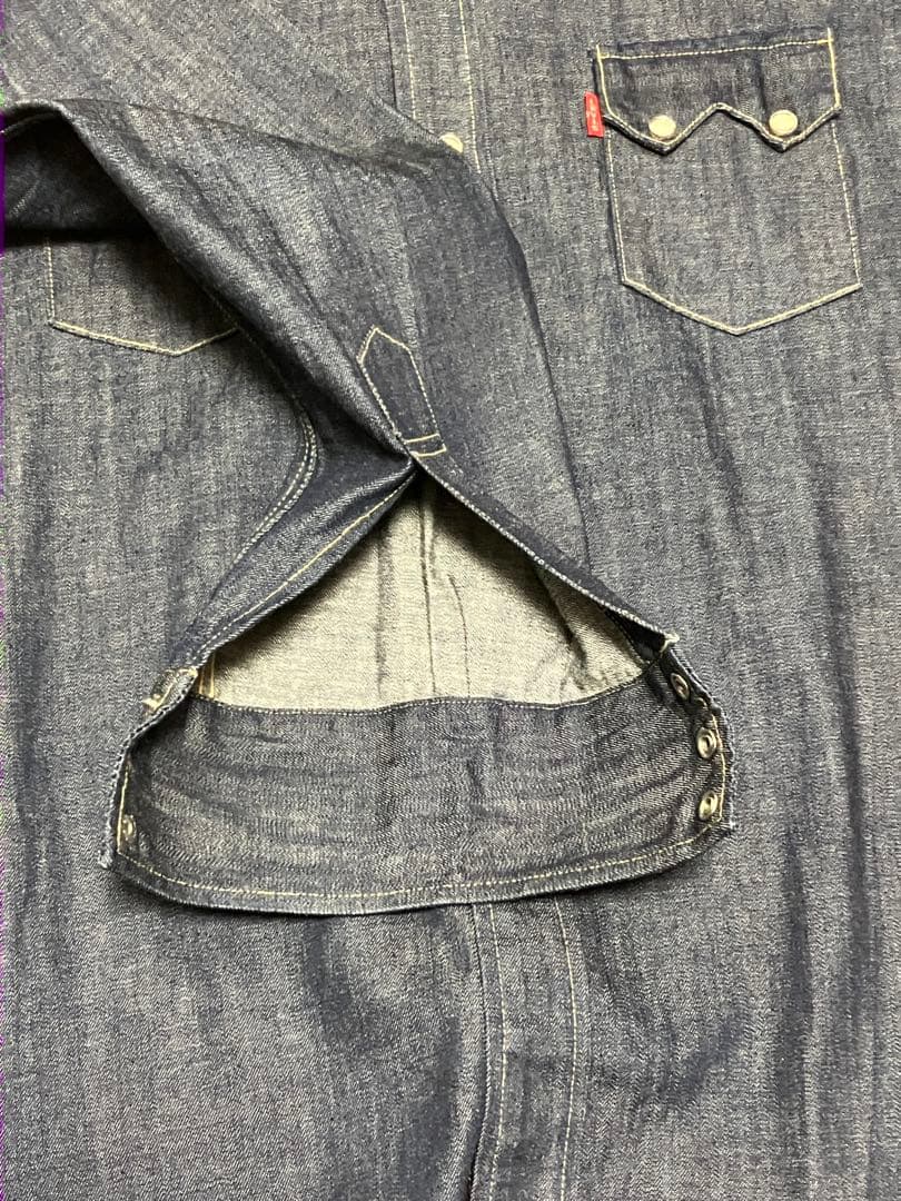 希少 LVC LEVI'S 1955 ソートゥース シャツ デニム サドルマン - メルカリ