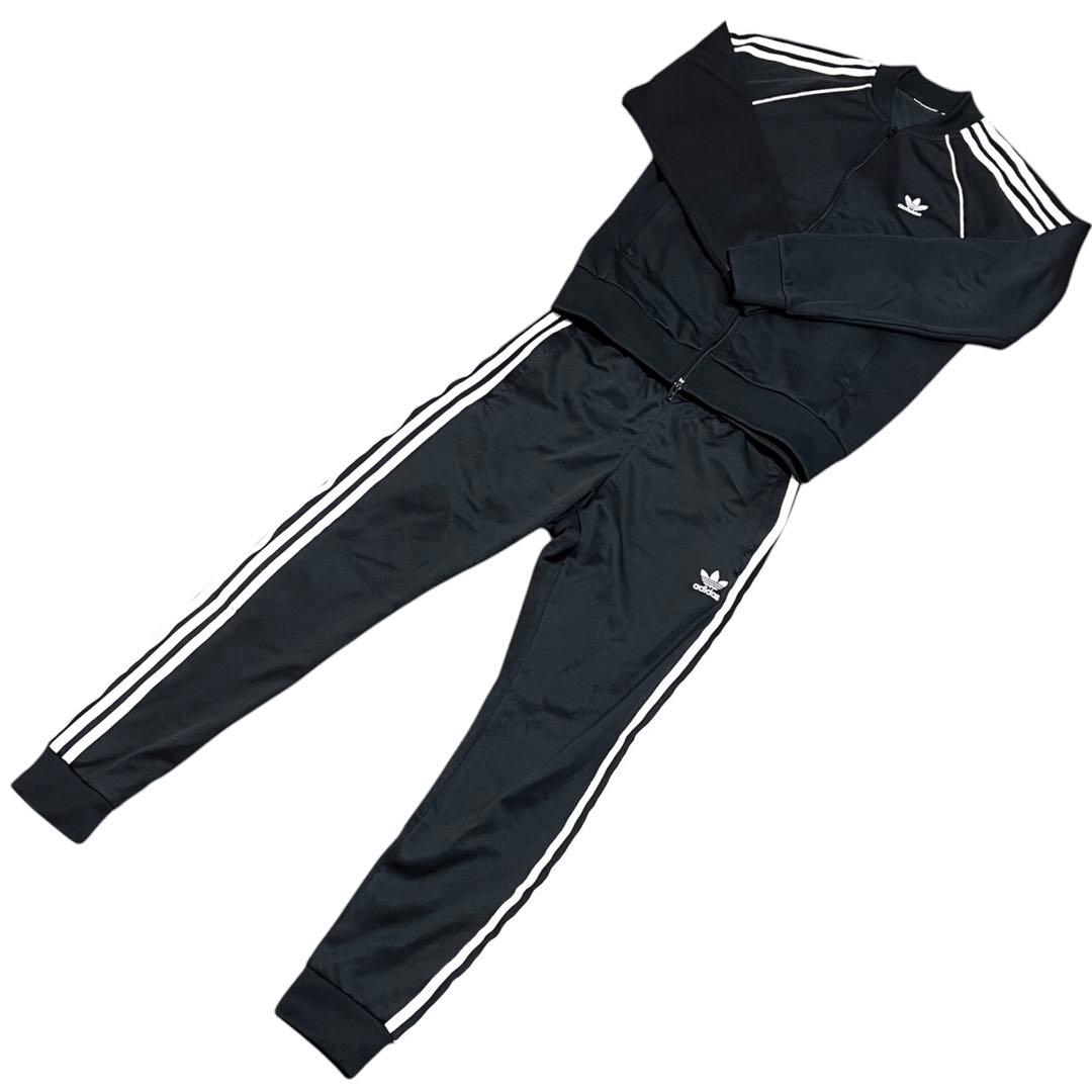 あのちゃん着用‼️】 adidasジャージセットアップ O/L相当 黒 白 古着