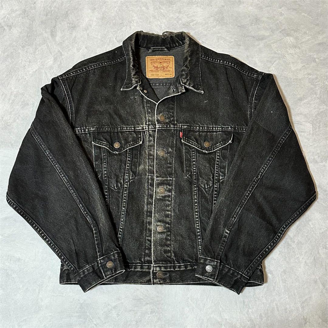 極上の色落ち】Levi's 70507 ブラックデニムジャケット USA製 - メルカリ