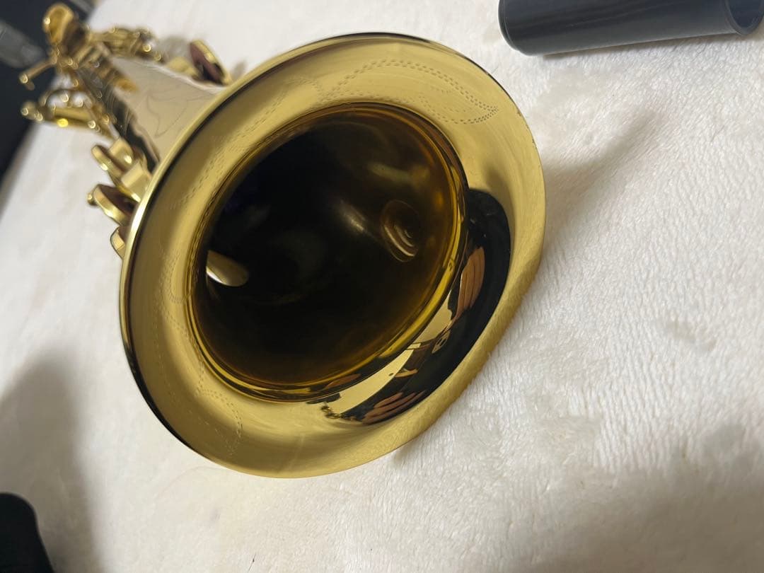 値下可】ammoon ソプラノサックス ベル彫刻 マッピ付き