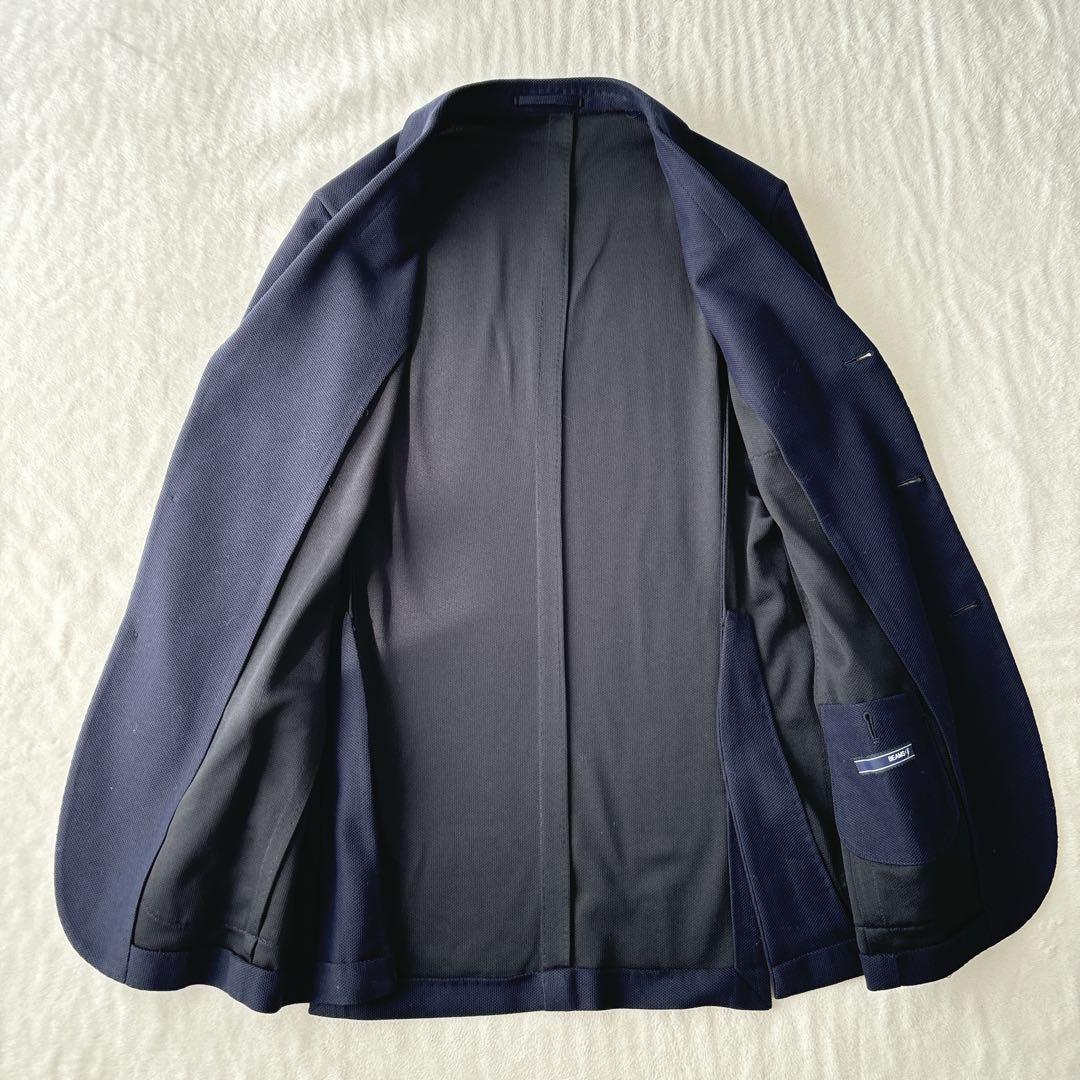 美品】ビームスエフ アンコン テーラードジャケット ネイビー 3ボタン