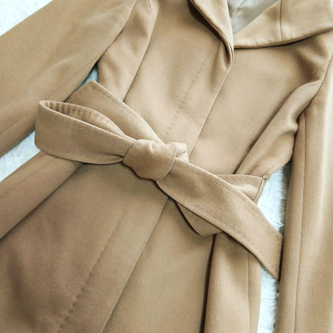 ANAYI】カシミヤ 100％ 比翼 ベルト付き ロングコート ベージュ - メルカリ