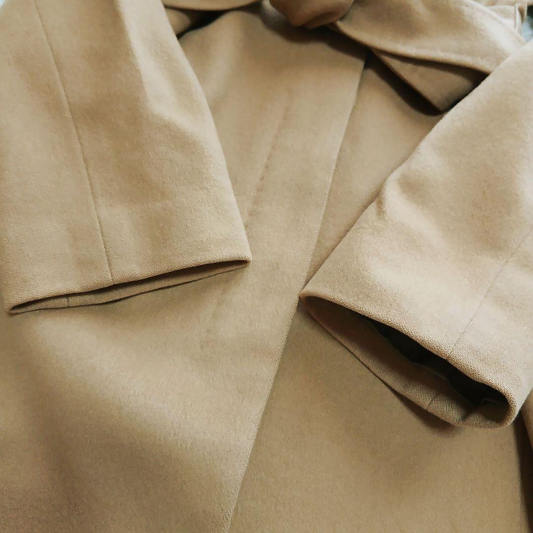 ANAYI】カシミヤ 100％ 比翼 ベルト付き ロングコート ベージュ - メルカリ