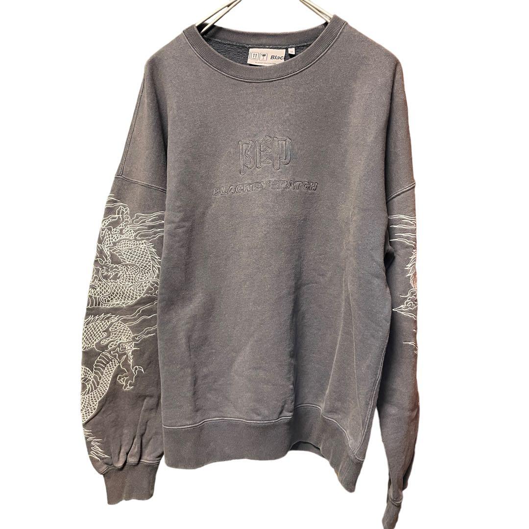 ブラックアイパッチ B印 ドラゴン 龍 竜 刺繍 スウェット - メルカリ