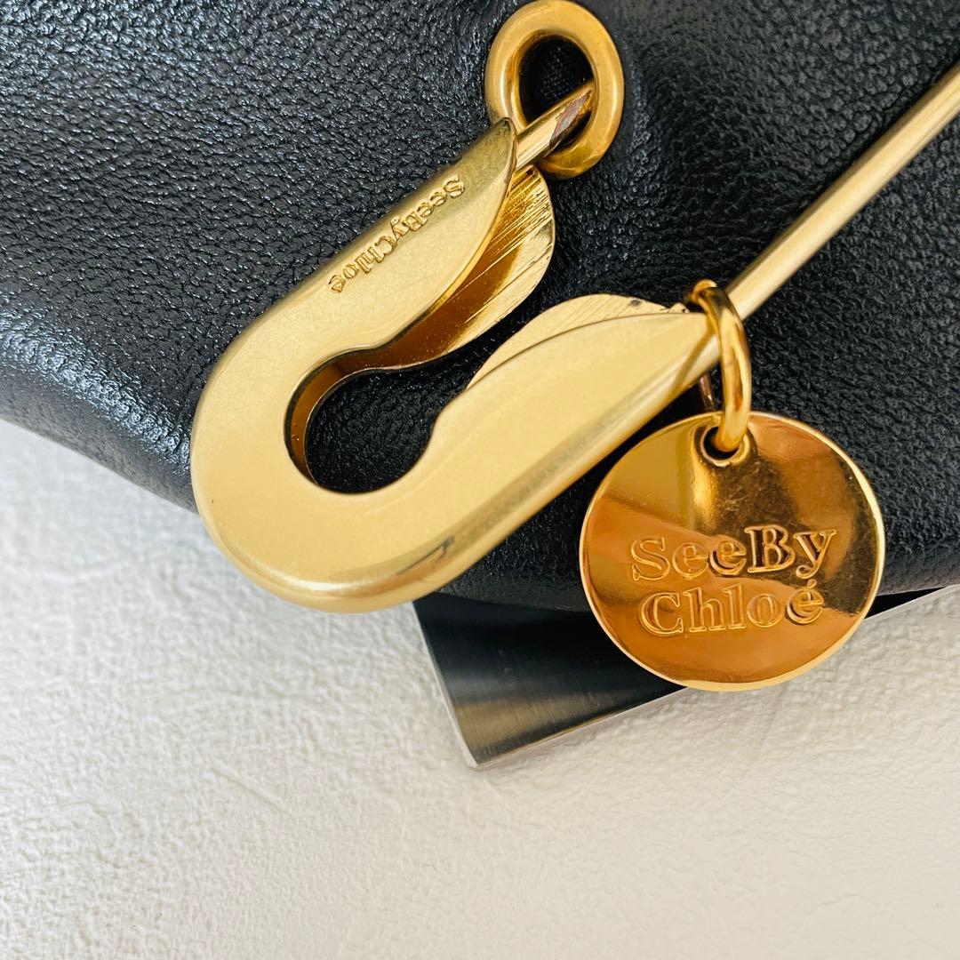 k*n様 完売 レア シーバイクロエ ベルトバッグ 本革 セーフティピン