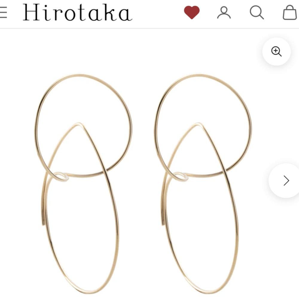 Hirotaka All About Basicsフローティングフープピアス片耳 ALL ABOUT BASICS フローティングフープ ピアス M サイズ
