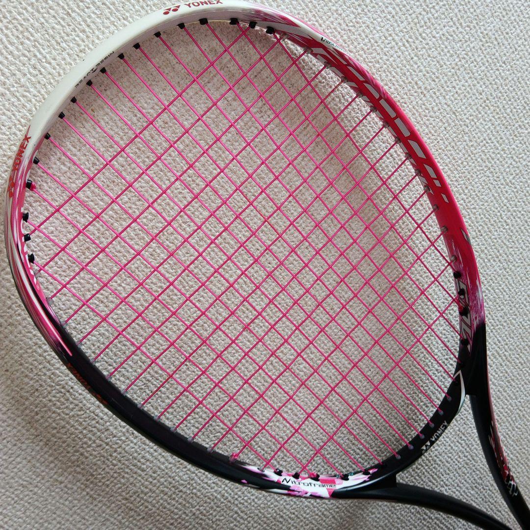 未使用】YONEX Nitroframe テニスラケット ピンク&収納バッグの通販は