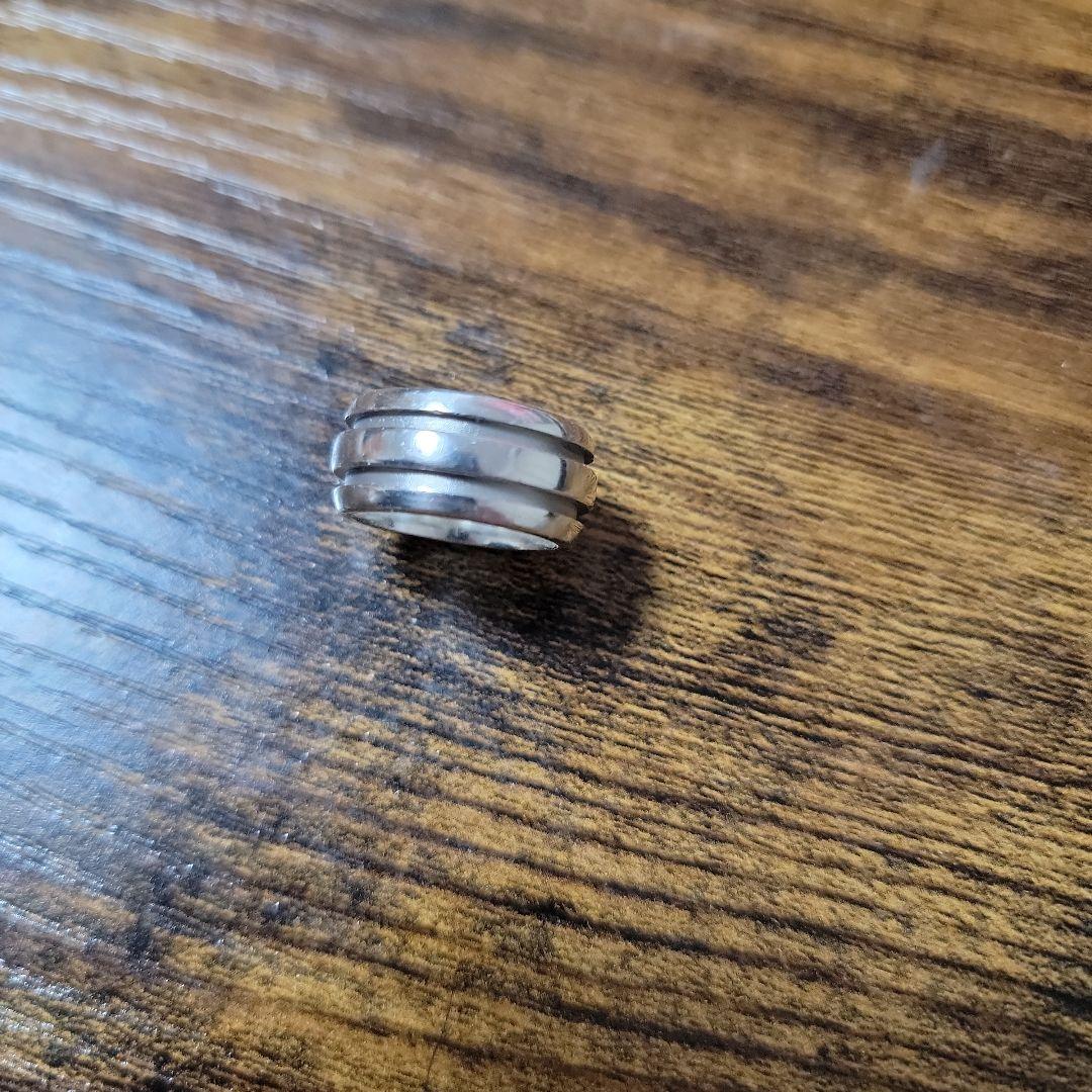美品 Tiffany&Co.ティファニー グルーブド ダブルライン リング 7号