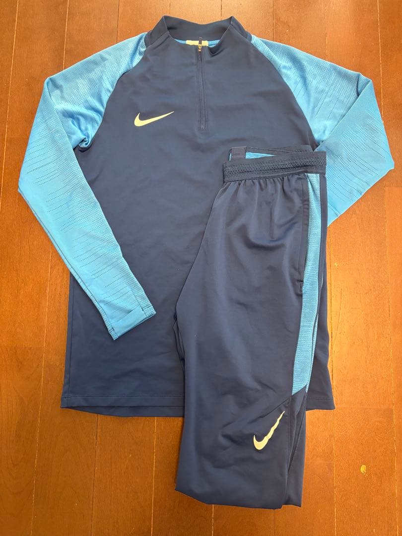Nike Dri-FIT ジャージ M ネイビー/ライトブルー 上下セット Nike Dri-FIT ジャージ M ネイビー/ライトブルー 上下セット Nike Dri