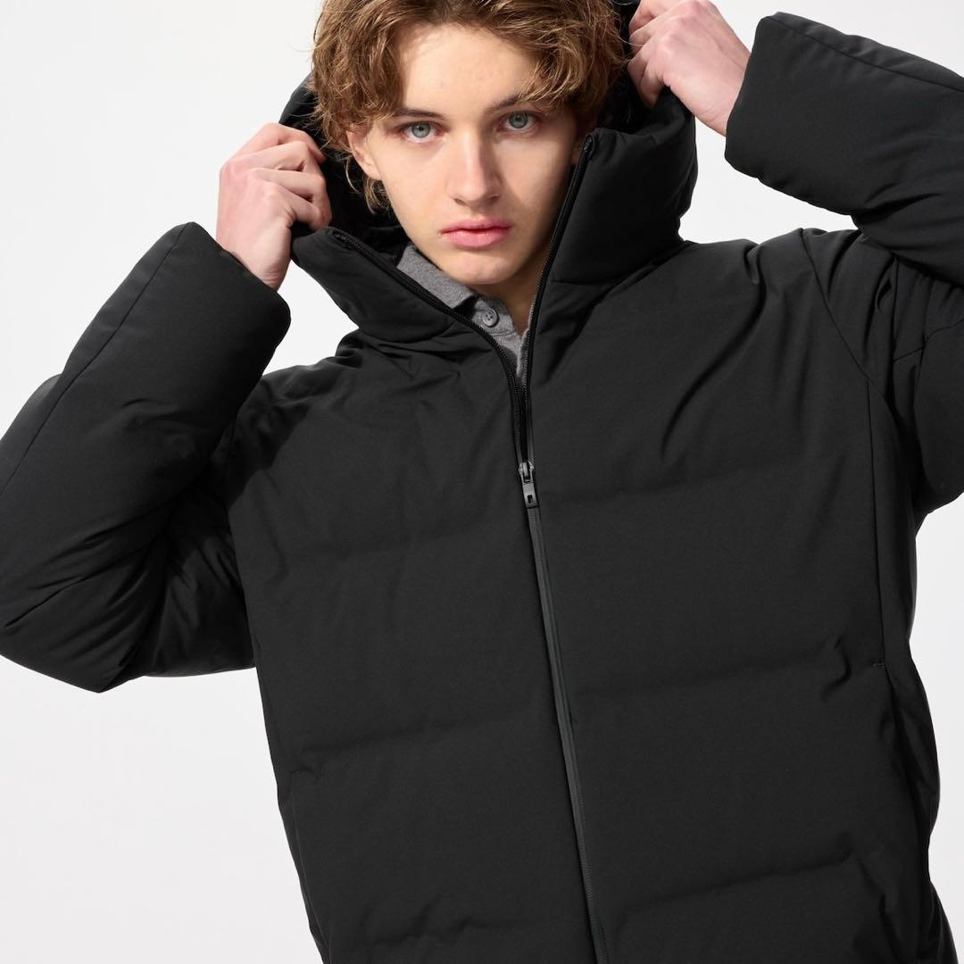 【UNIQLO 2025モデル】シームレス・ダウンパーカー 黒（メンズXL） ユニクロ公式 | シームレスダウンパーカ