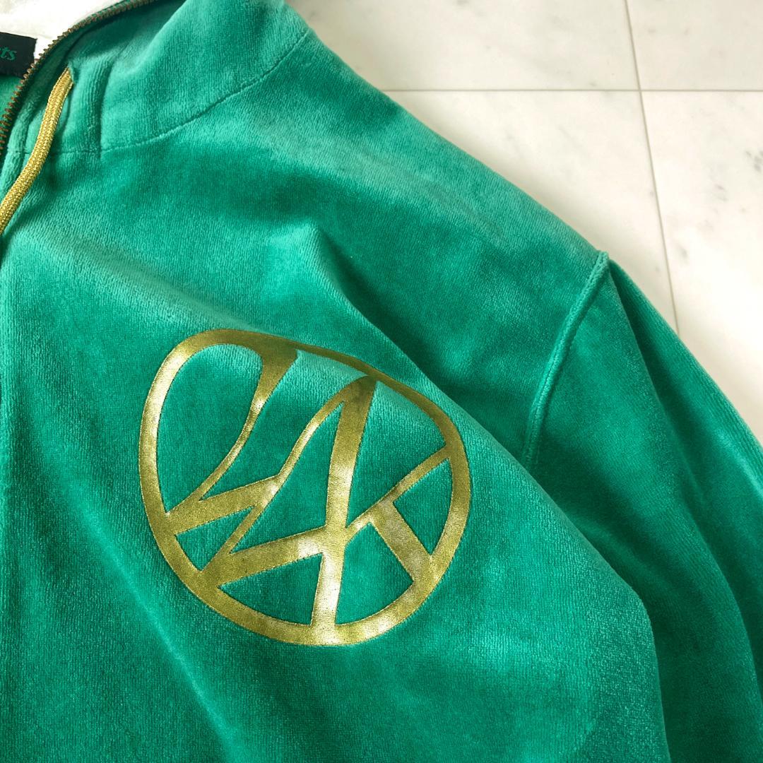 24karats ベロア セットアップ 上L 下XL ジャージ オカザイル 緑