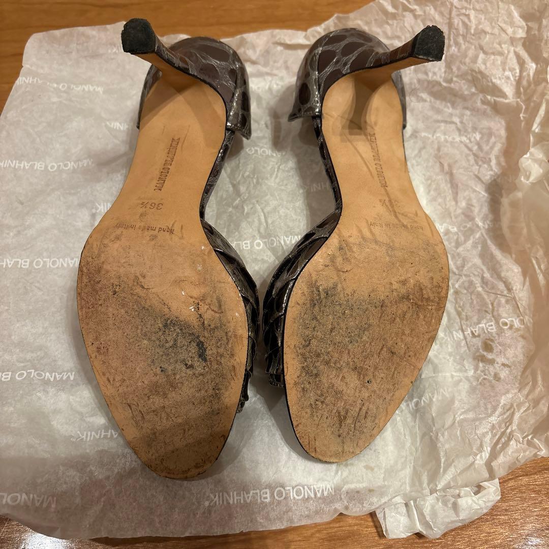 最終値下げ！MANOLO BLAHNIK マノロ 36 2/1 ピンヒール - メルカリ