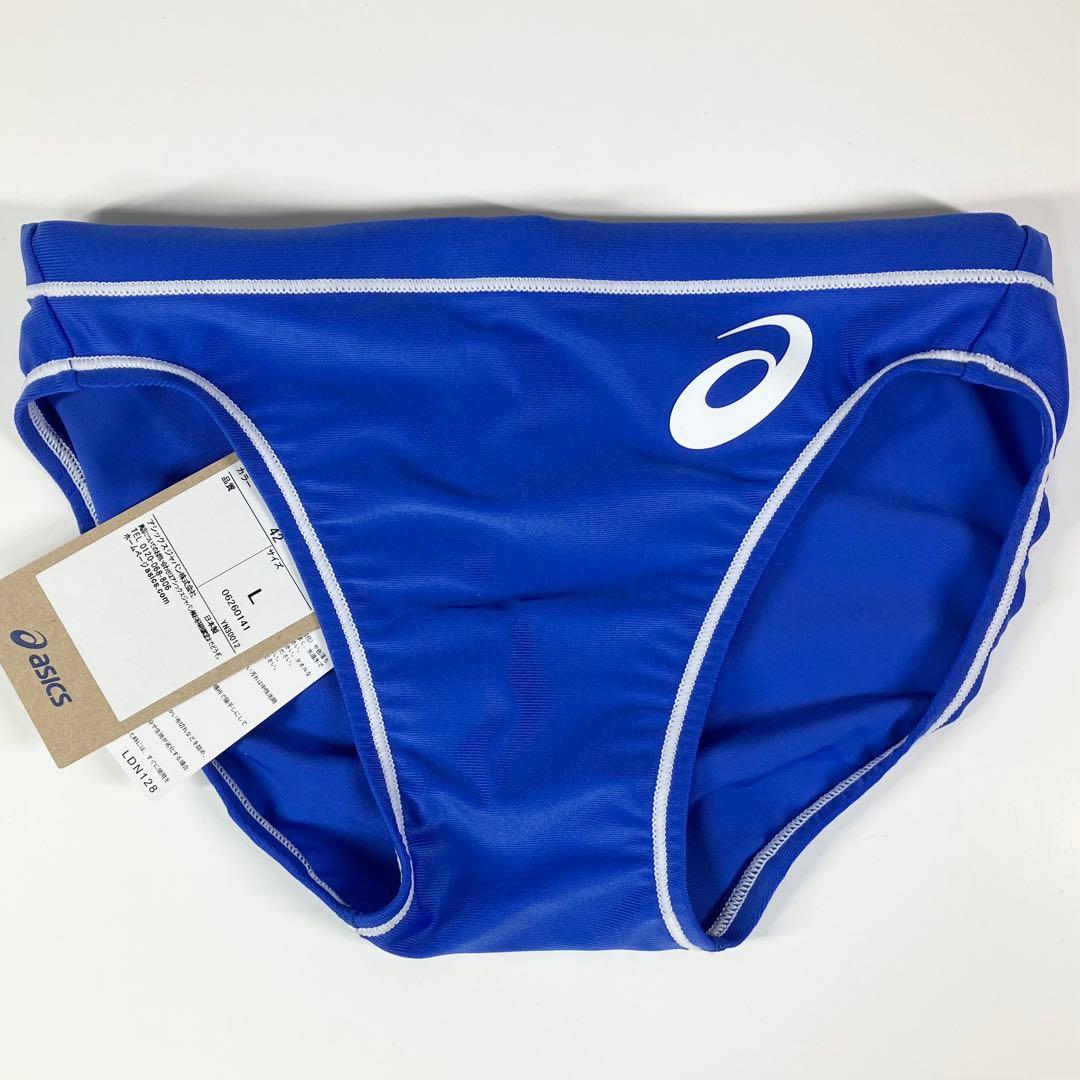 新品Lサイズ】asics/アシックス メンズ競泳水着 競パン：ブルー - メルカリ