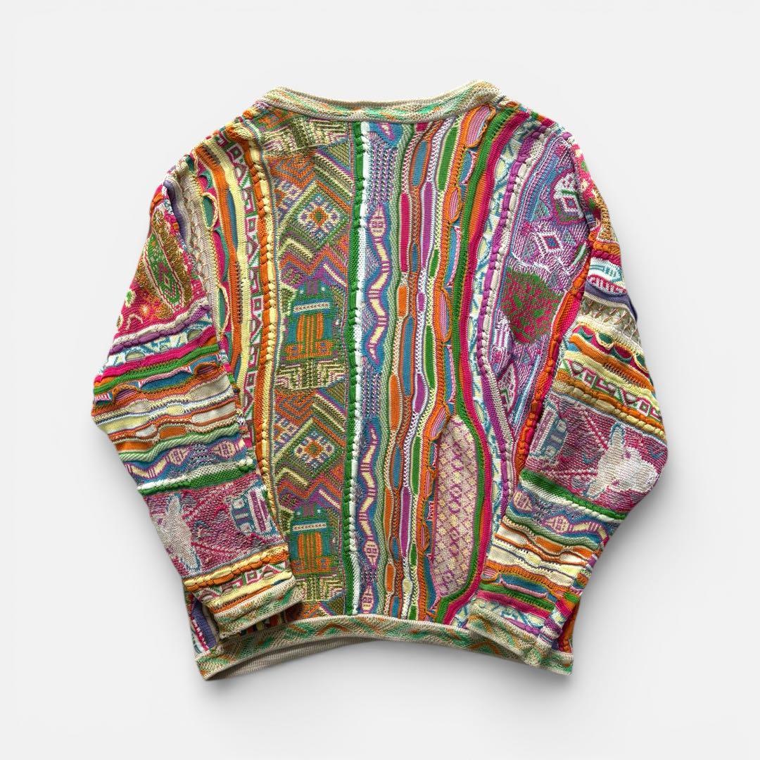 90s≪COOGI／クージー≫3Dニットカーディガン ビートたけしニット