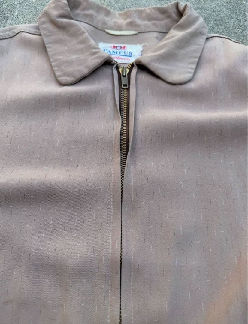 50s CAMPUS rayon gabardine jacket 絣 - メルカリ