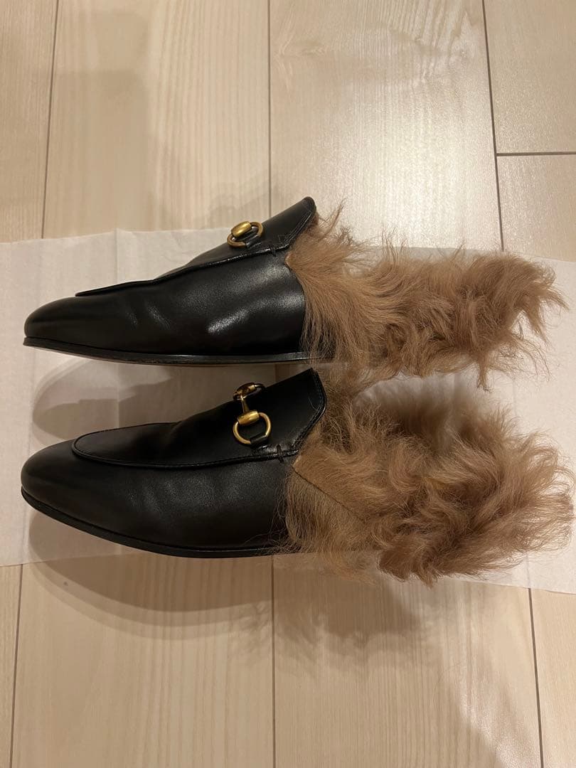《超美品》グッチ ホースビット プリンスタウン レザー 黒38 付属あり