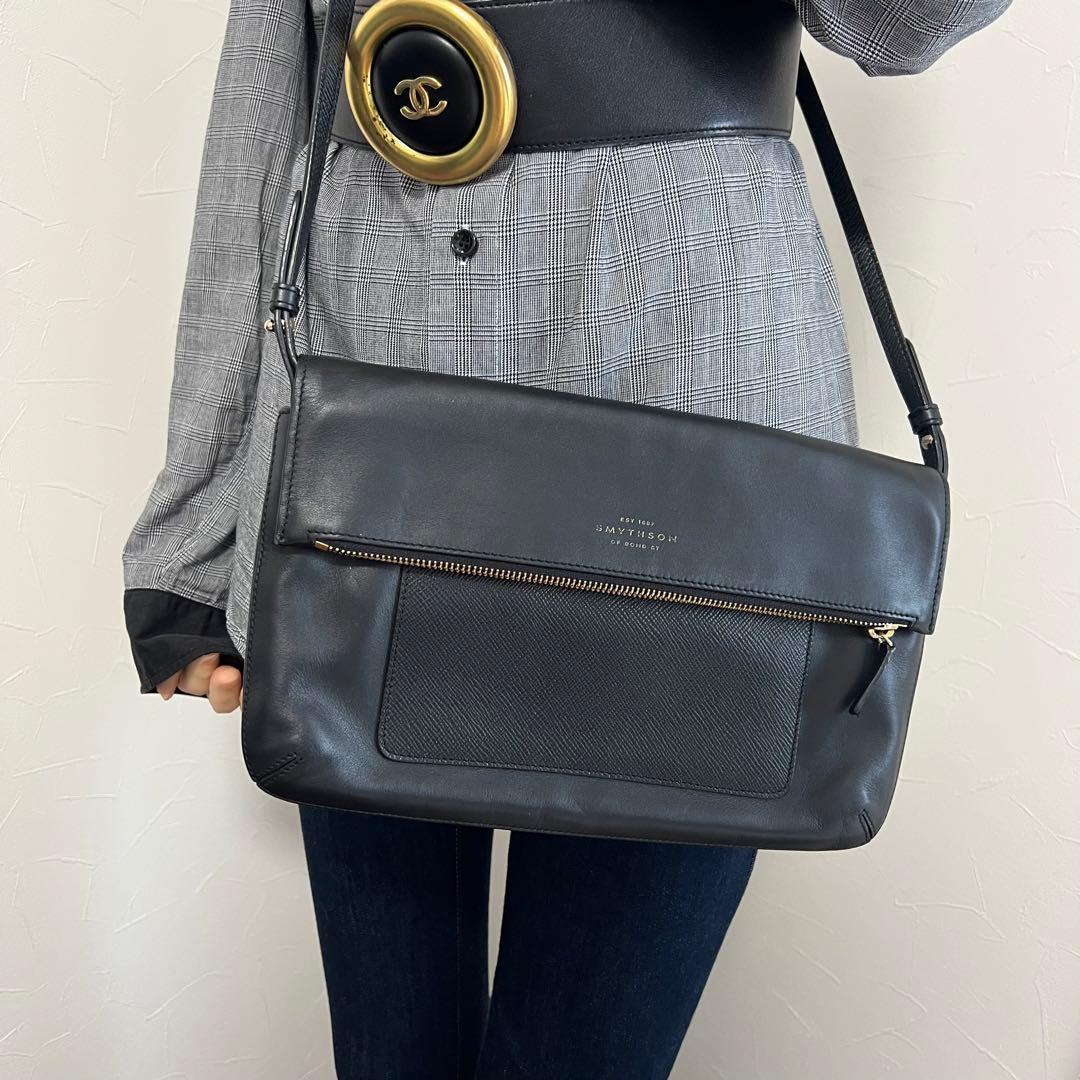 SMYTHSON ショルダーバッグ 黒