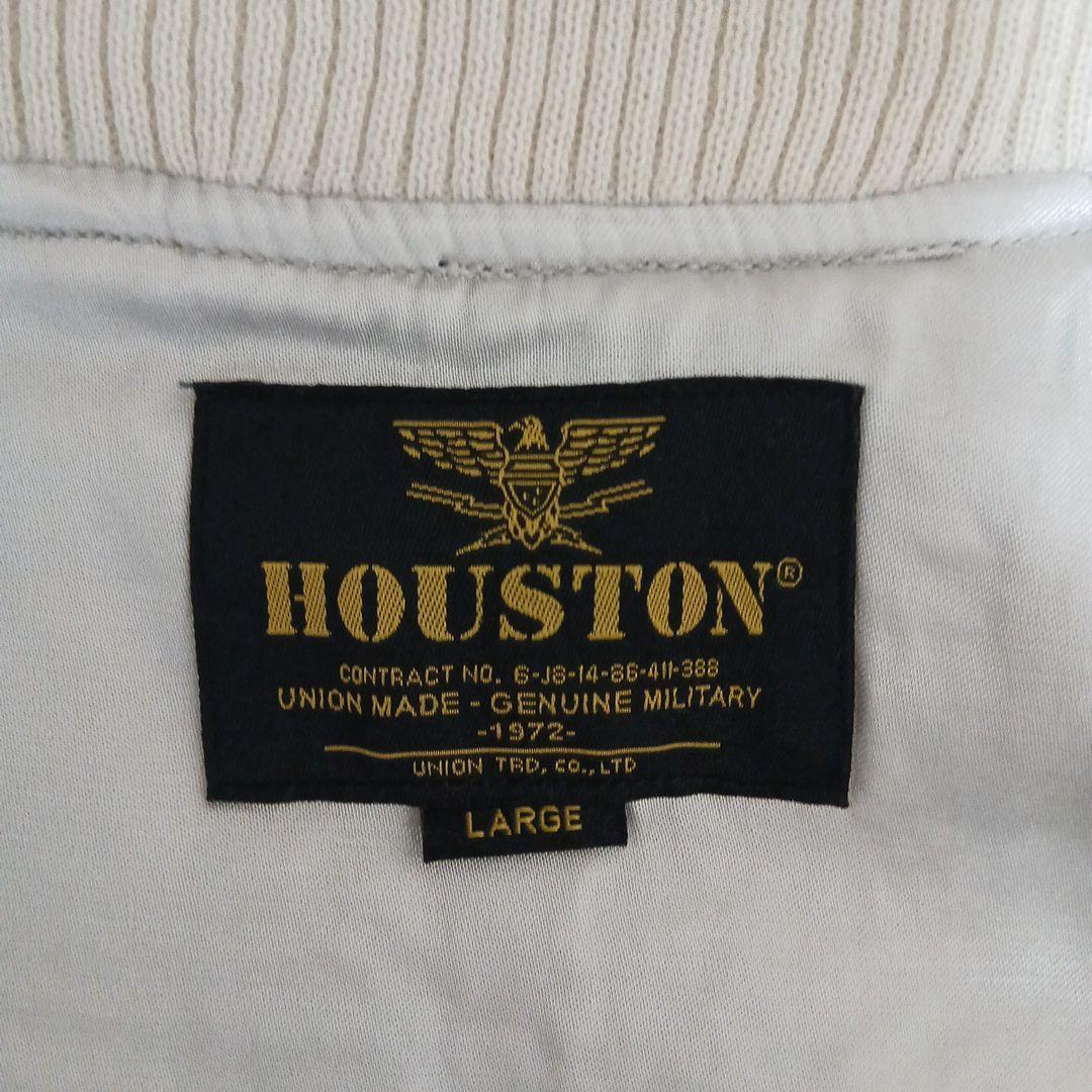 新品HOUSTON ヒューストン 別珍 スカジャン トナカイ 龍 ブラック L