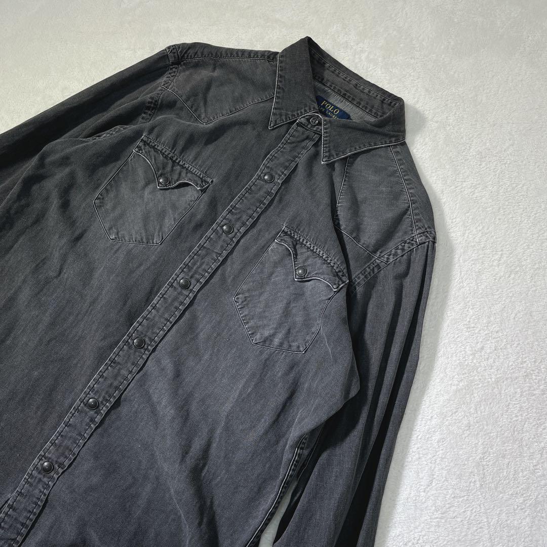 極美品 ポロラルフローレン デニムシャツ 《M》 ウエスタン