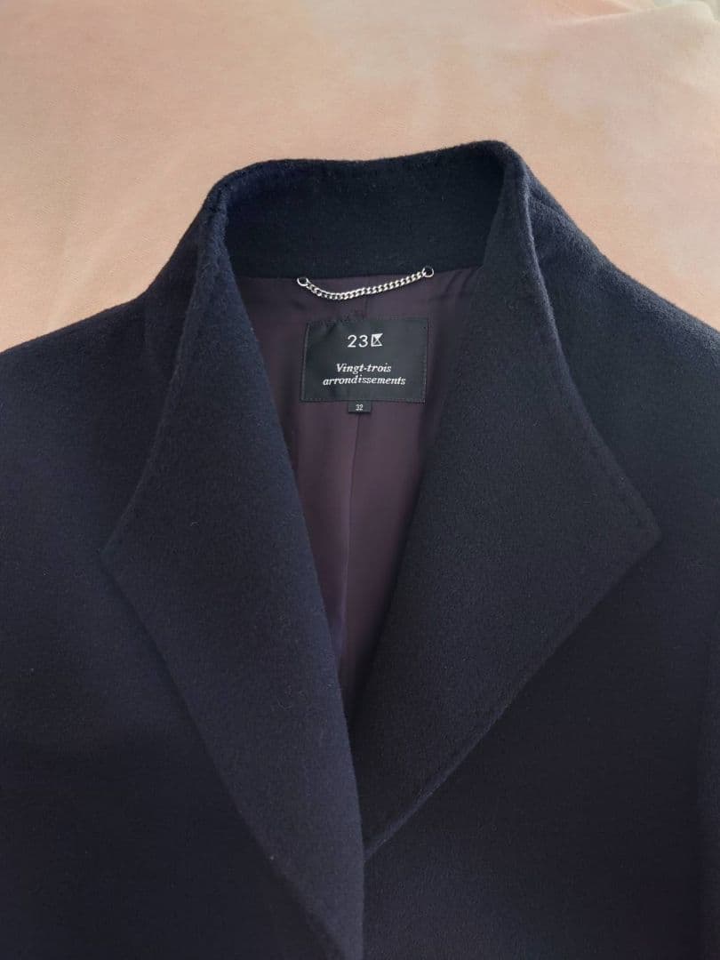 《極美品》23区 S 黒ロングコート サイズ32