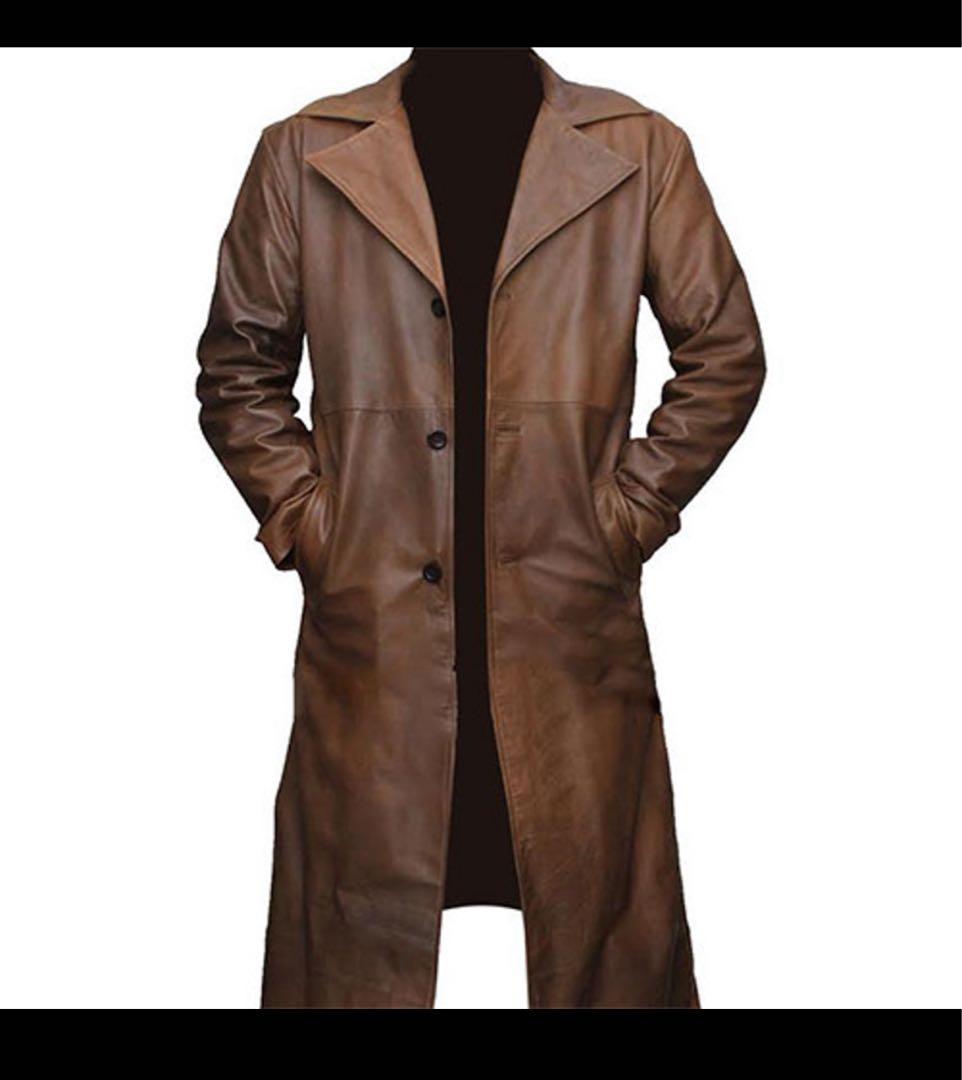【美品】ブラウン レザー ロングコート 03_388f8856-8e72-451d-8f12-