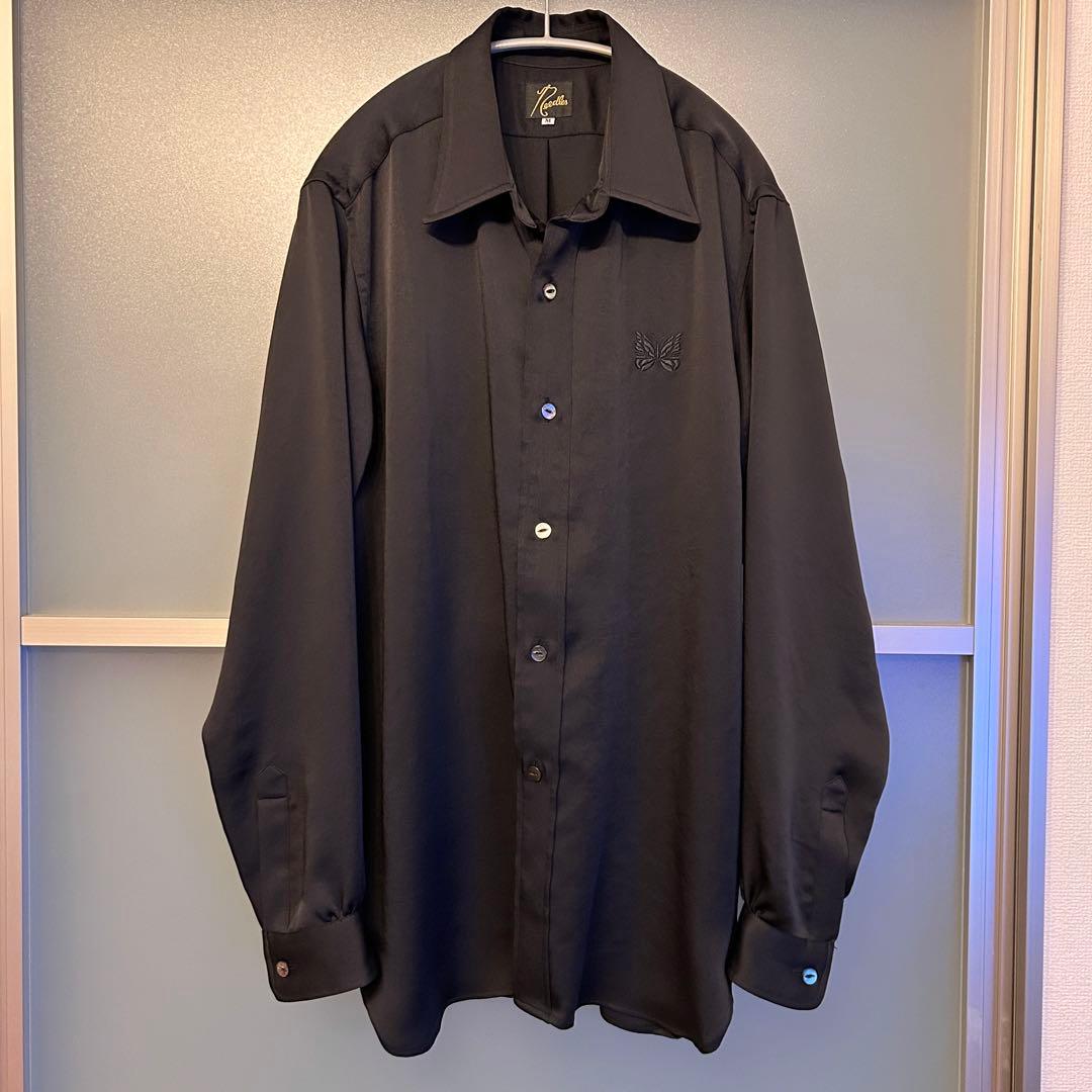 Needles / ニードルス / ニードルズ / シャツ Needles/ニードルズ/Classic Shirt-Rayon Abstract Jq-(M Navy