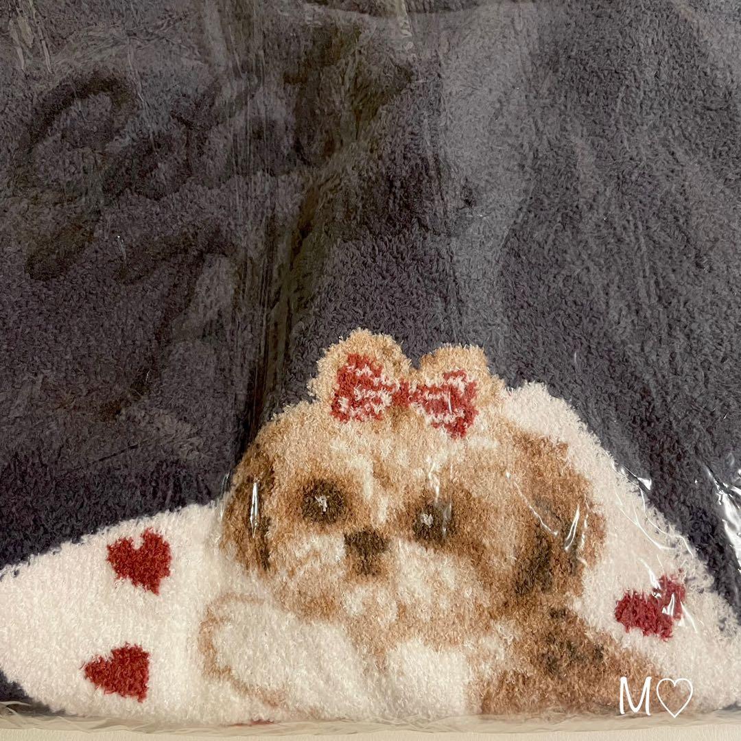 ジェラートピケ シーズー ジャガードワンピース ネイビー 新品 犬柄