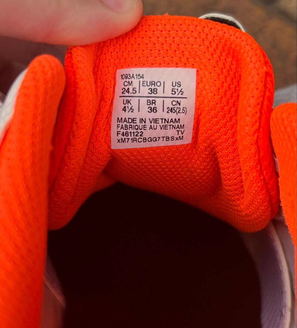 砲丸投げASICS スパイクシューズ 24.5cm ホワイト/オレンジ