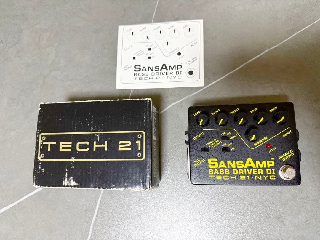 【良品】Tech 21 NYC SansAmp Bass D DI Tech 21 NYC Sansamp Programmable Bass Driver DI Pedal