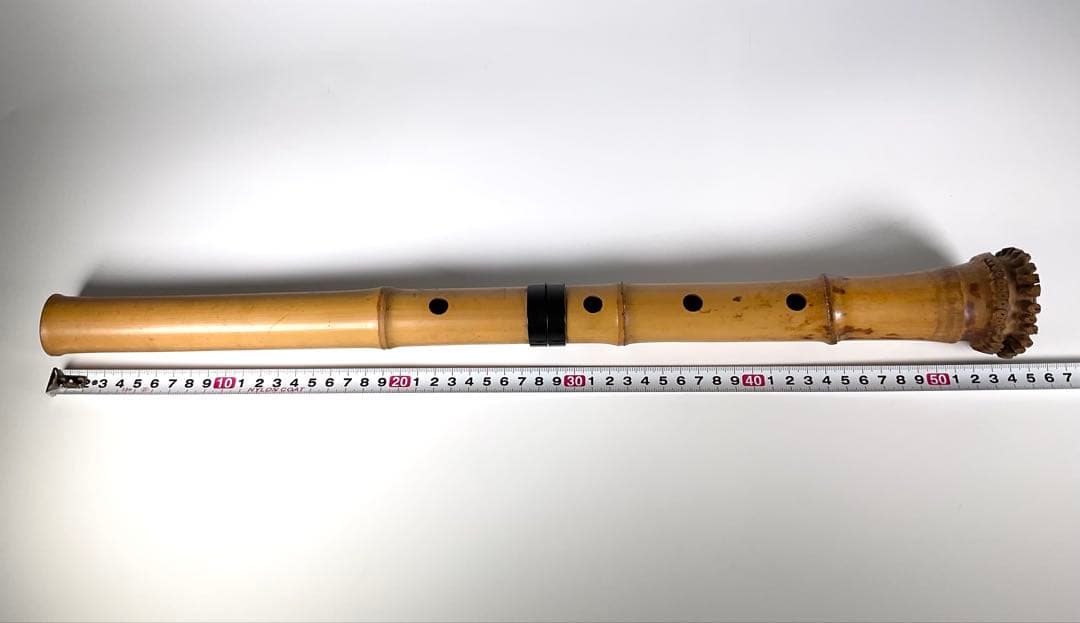尺八 都山流 松風 在銘 中継ぎ 全長 約54cm 和楽器