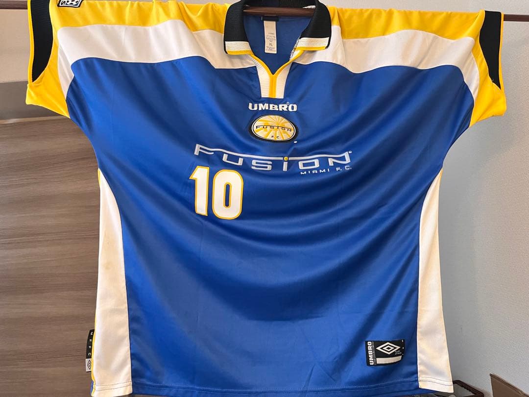バルデラマ　マイアミフュージョン　ユニフォーム　MLS レア　コロンビア代表 Valderrama #10 Miami Fusion Jersey MLS Umbro XL Rare Vintage 1999