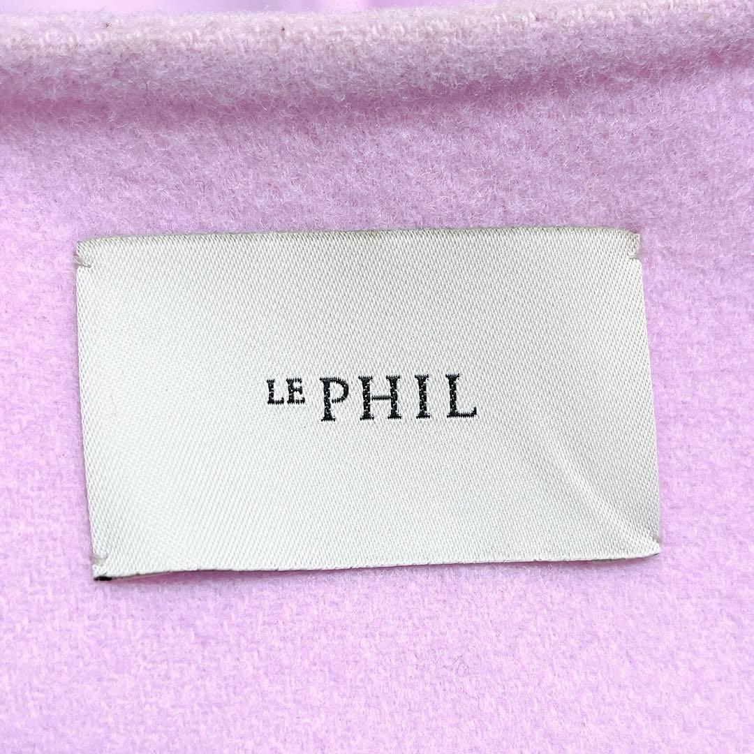 LE PHIL] ル フィル ベルト付きノーカラーポンチョコート ピンク