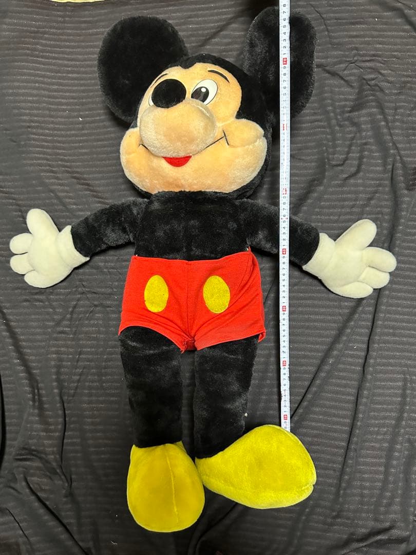 レア】ミッキーマウス ぬいぐるみ 特大 レトロ ディズニー - メルカリ