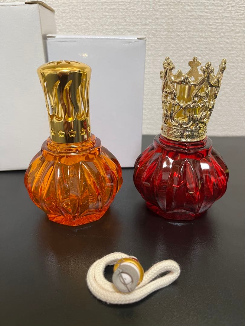 新品未使用ミニランプ　ランプベルジェオイル 使用可能　2個セット　濃い柿色と赤 楽天市場】ランプベルジェ はじめてのアロマランプ 初心者向けギフト4