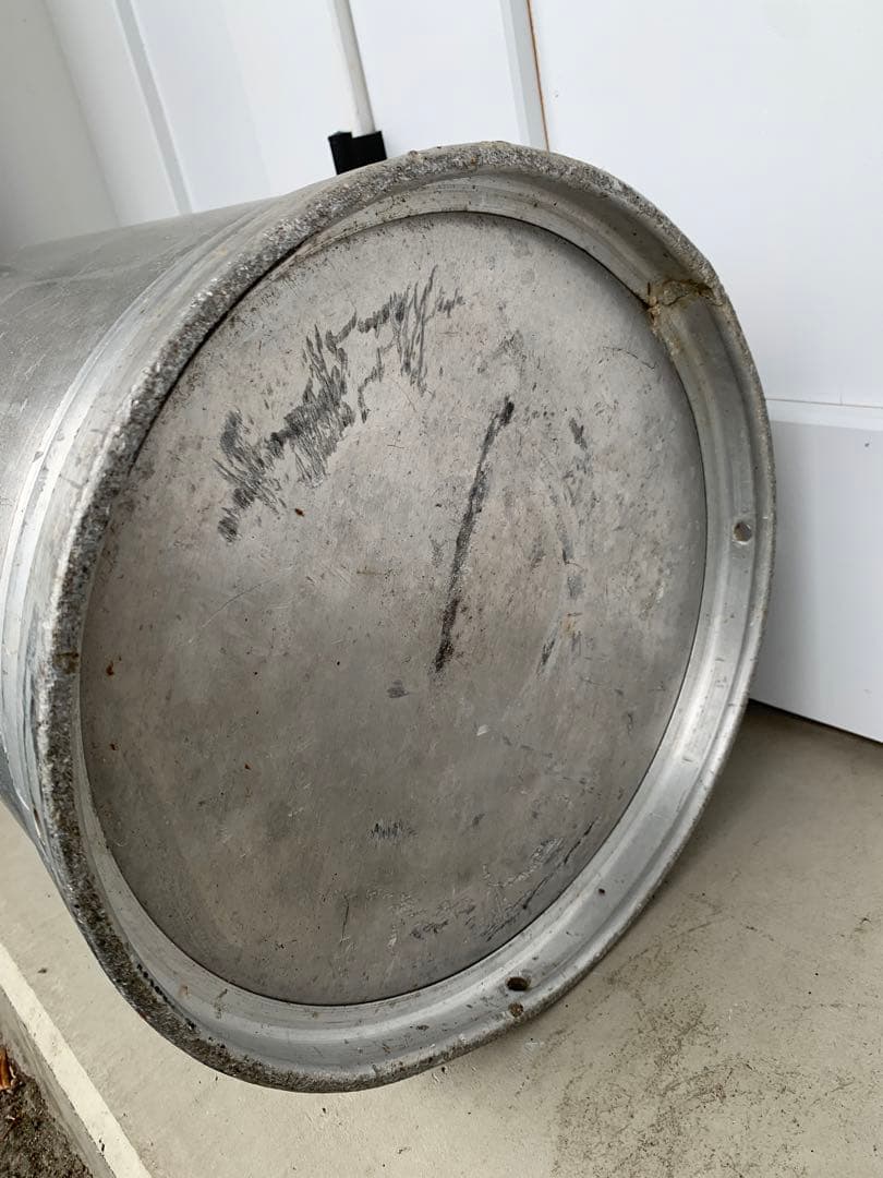 ミキオ様 アンティーク ミルク缶 ミルクポット 蓋付 古道具