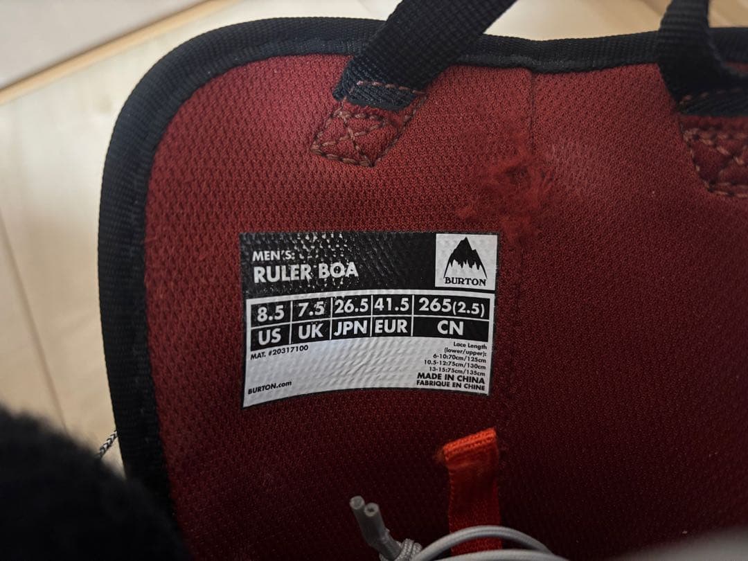 【中古】BURTON バートン RULER BOA 26.5cm ルーラー