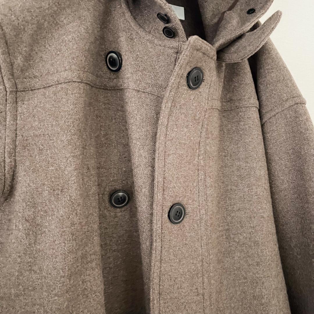 美品】HERILL ヘリル ダッフルコート size3 ナチュラル（ブラウン
