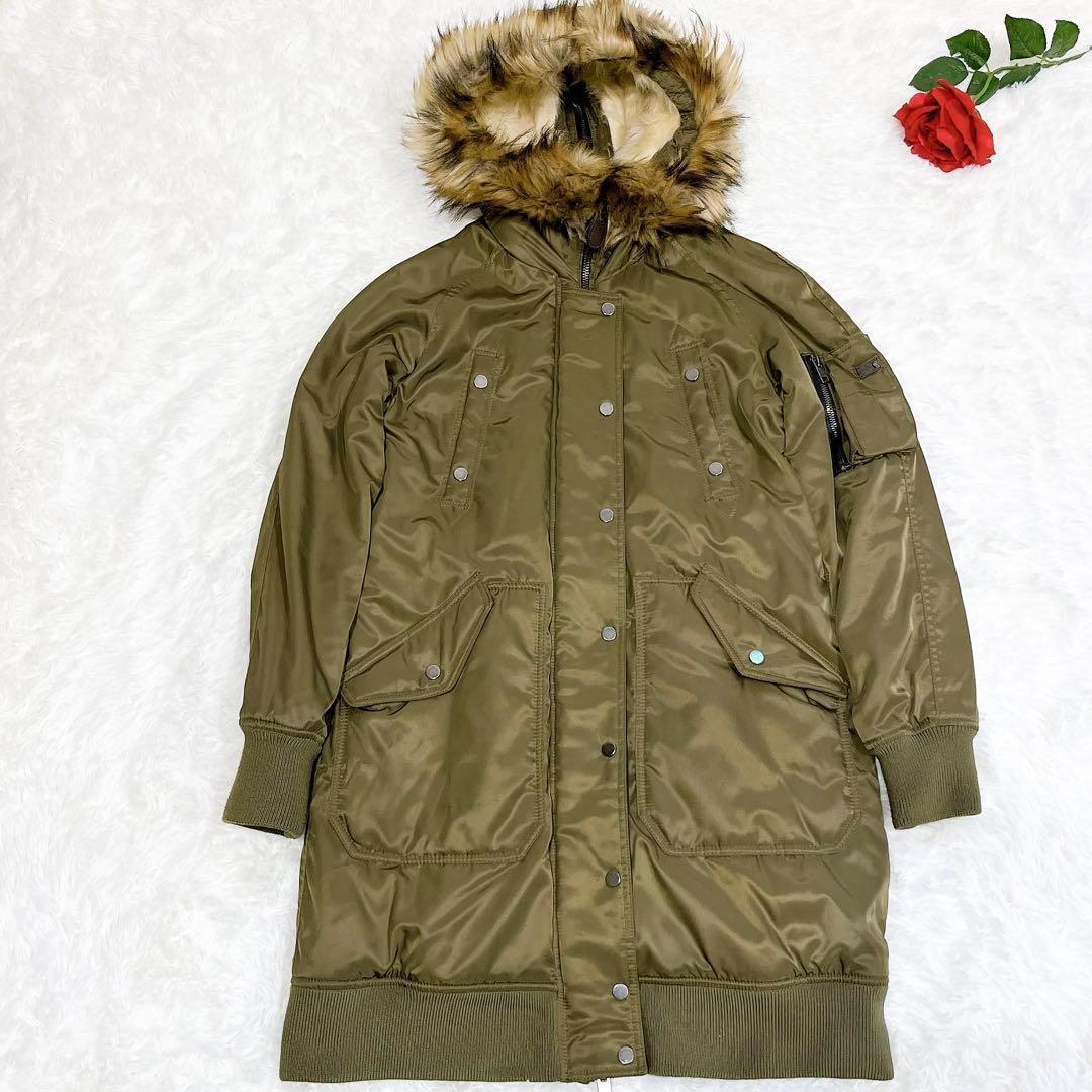 極美品✨ diesel モッズコート ロング ファー カーキ レディース