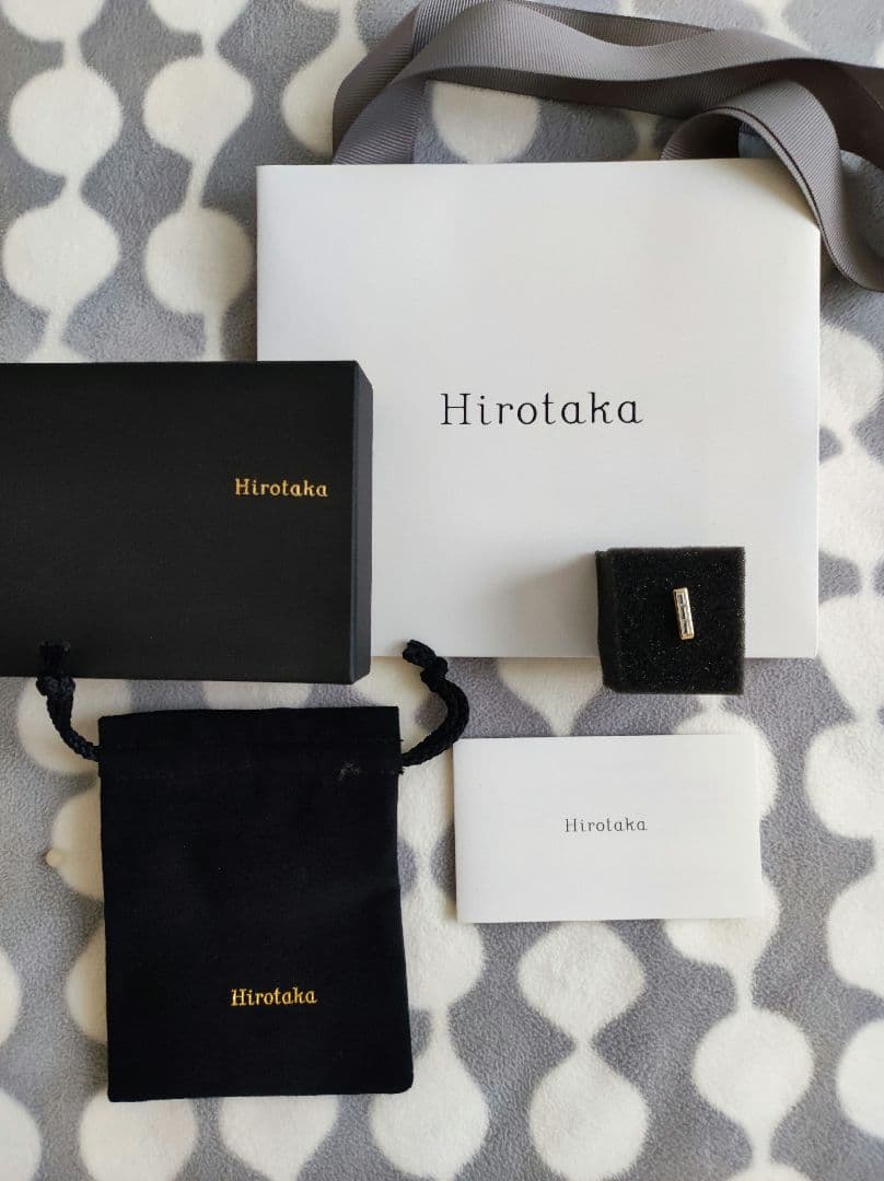 Hirotaka片耳アイスブルーベリルピアス10K