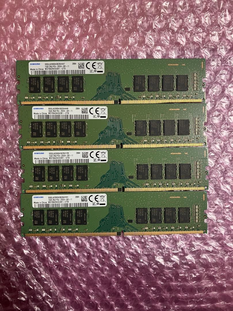 メモリ 16GB×4枚=64GB DDR4-2666 SKhynix 動作保証 メモリ 16GB×4枚