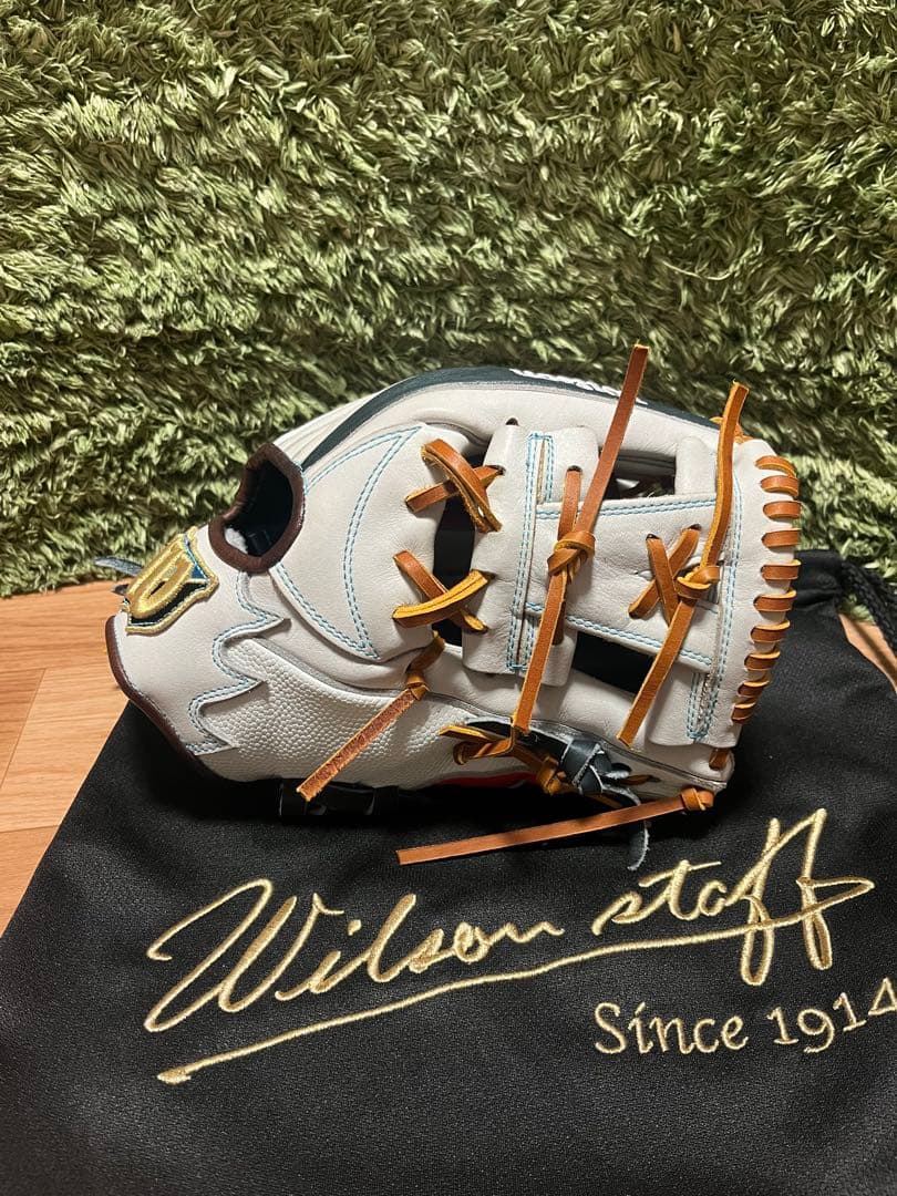 ウィルソンスタッフ 軟式オーダー 内野用グラブ D5 ホワイトSS×レッドSS